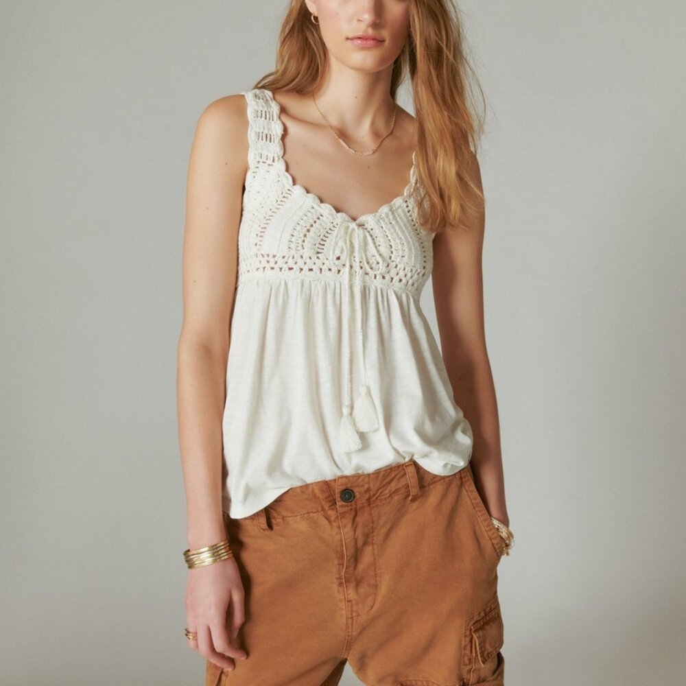 crochet babydoll tank XL